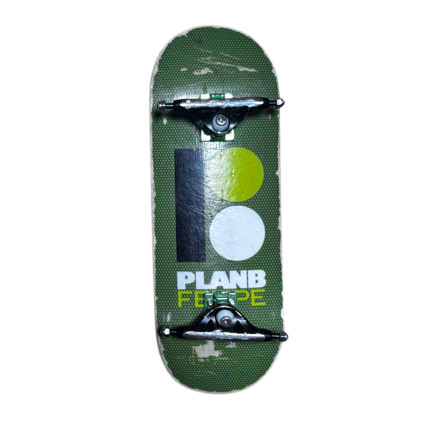 Used Hand Shaped Tech Deck Pro Series w/ Used 34mm Obsius Trucks