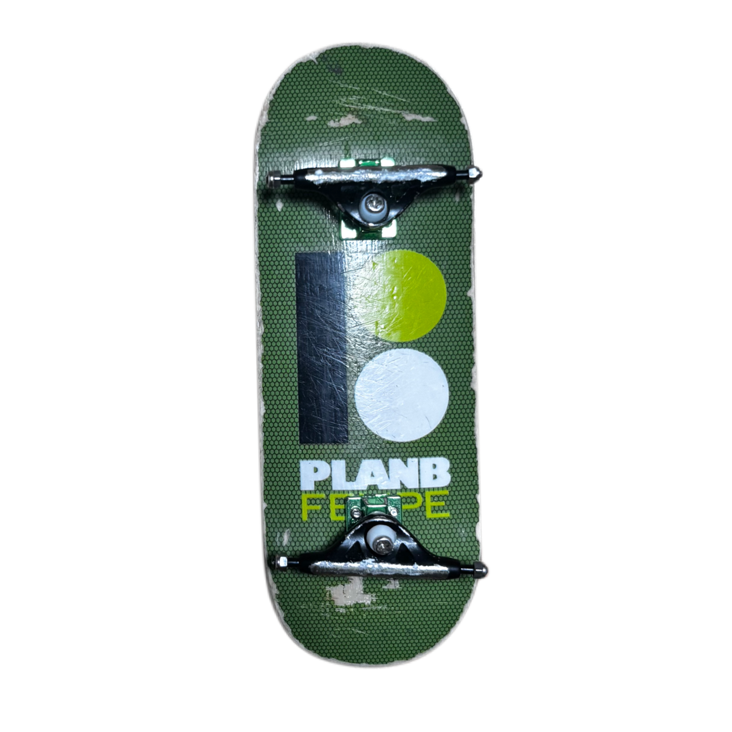 Used Hand Shaped Tech Deck Pro Series w/ Used 34mm Obsius Trucks