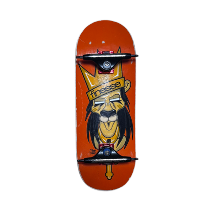 Used Hand Shaped Tech Deck Pro Series w/ Used 34mm Obsius Trucks