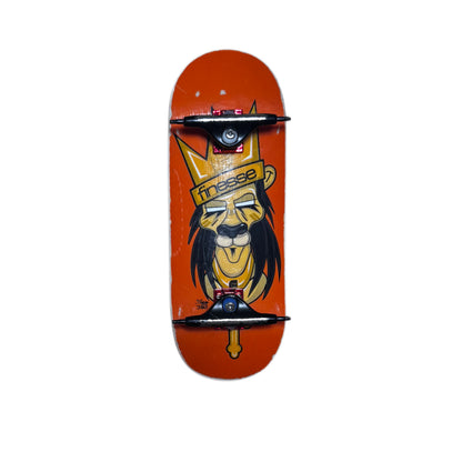 Used Hand Shaped Tech Deck Pro Series w/ Used 34mm Obsius Trucks
